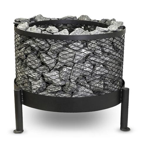 Backyard fire pit with stone by Cozy Heat