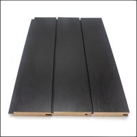 Black Wax-Coated Aspen Sauna Wall Wood Cladding